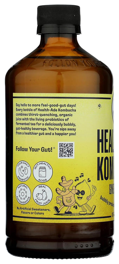 Health Ade, Kombucha Ginger Lemon Organic, 16 Fl Oz6
