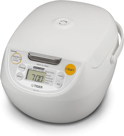 JBV-S10U 5.5-Cup (Uncooked) Micom Rice Cooker and Warmer with Tacook Food Steamer Cooking Tray Technology, White2