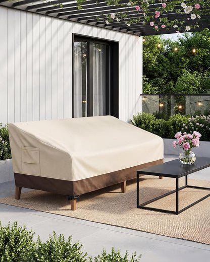 Patio Sofa Cover 3-Seater & Outdoor Couch Cover Waterproof | Heavy Duty 600D Oxford Patio Outdoor Furniture Covers Waterproof with Windproof Straps and Vents,Fits 79"X37"X35" Patio Sofa7