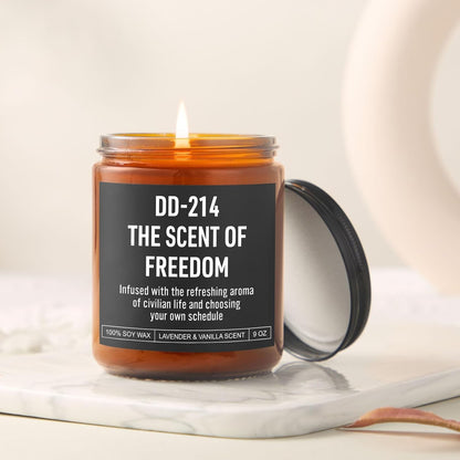 DD214 Candle, Military Retirement Gifts for Men, Women - Retired Navy Veteran, Air Force, Marine, Army Veteran Gifts - Veterans Day, Farewell, Going Away, Military Separation Presents5