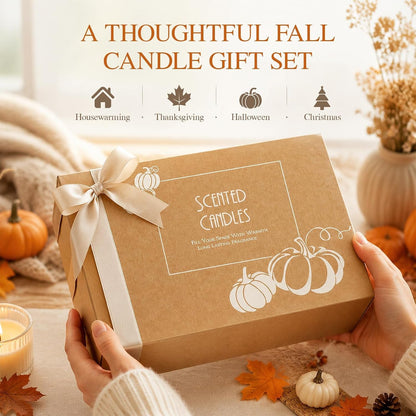 Fall Scented Candles, 6 Pack Fall Candles for Home Scented Natural Soy Wax6