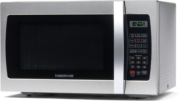 1.3 Cu. Ft. Countertop Microwave Oven – 1000 Watts Power, Auto Cook Settings, Defrost, Easy Clean and Child Safety Lock - Stainless1