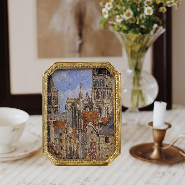 Vintage Picture Frame 4×6 Antique Gold Picture Frame Ornate Photo Frame Tabletop and Wall Hanging Frame with High Definition Glass Front, Wall Decor Art, Photo Gallery2