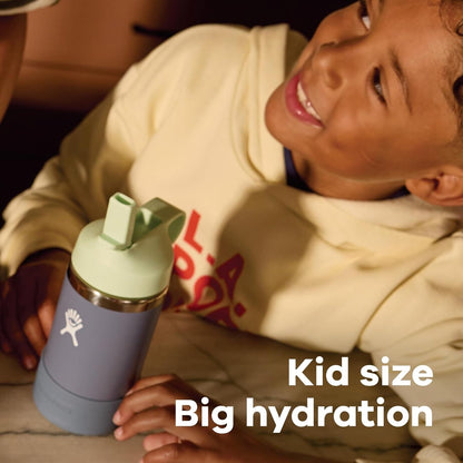 Hydro Flask Kids Water Bottle for School - Stainless Steel and Insulated with Straw Cap - 12 Oz in Anemone Purple6