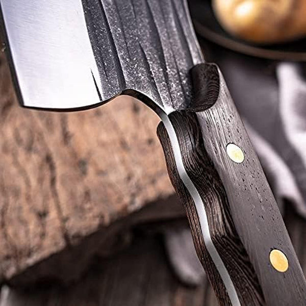 Meat Cleaver, 5Cr15 Stainless Steel Axe Butcher Cutter Handmade Household Kitchen Knife Fish Meat Cleaver Cutting Forged Chopping Knife Cleaver Knife,By5