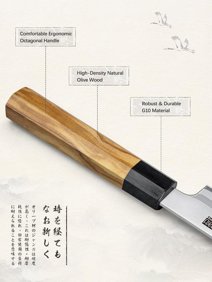 Sushi Knife 10", Sharp Japanese Sashimi Knife for Fish Filleting3