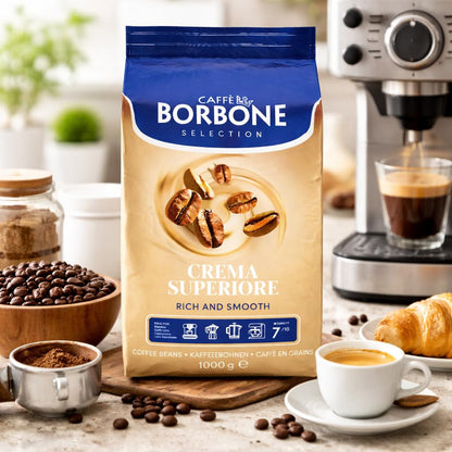 Crema Superiore Whole Bean Coffee, Arabica and Robusta Blend, Medium Roast, 2.2 Lb Bag (Pack of 1)5