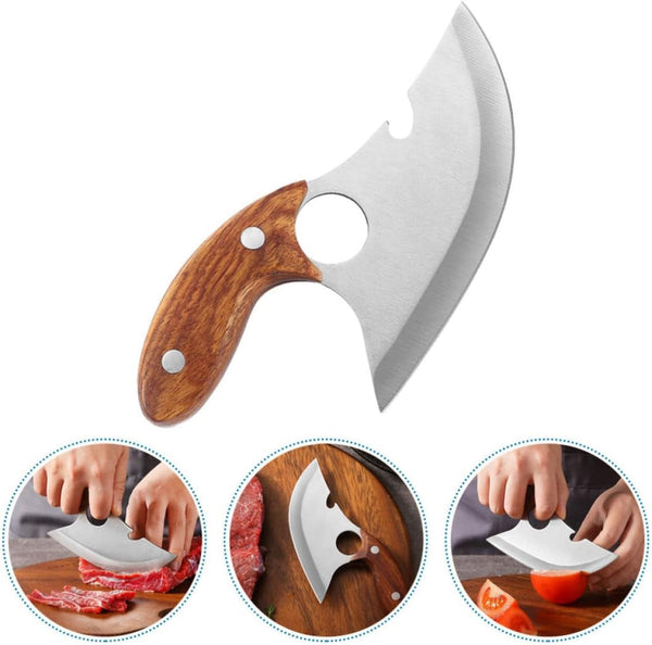 Stainless Steel Meat Cutter One Piece White Kitchen Cleaver8
