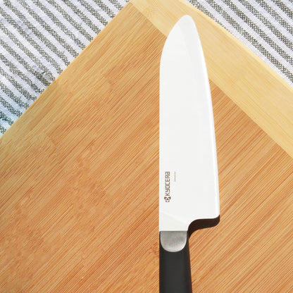 Innovationwhite 6" Ceramic Santoku Chefs Knife - White Z212 Blade with Non-Slip Black Handle3