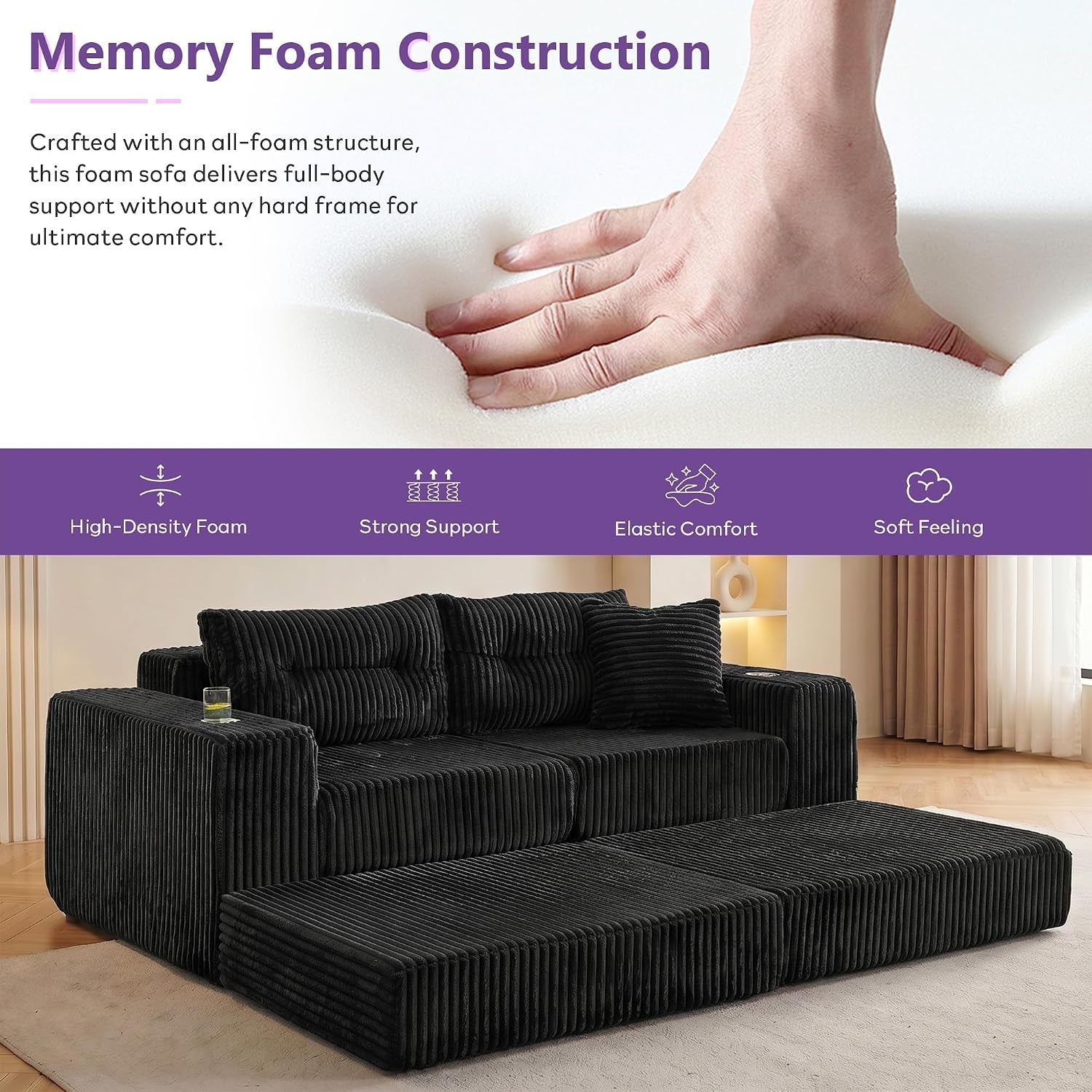 80-31-modular-sectional-cloud-couch-boneless-loveseat-with-ottoman-black