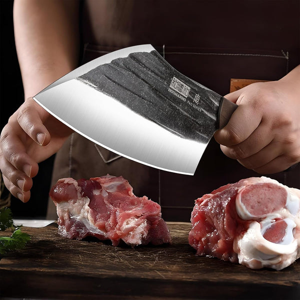 6" Cleaver Knife, Hand Forged Chopper Butcher Meat Cleaver Knife5