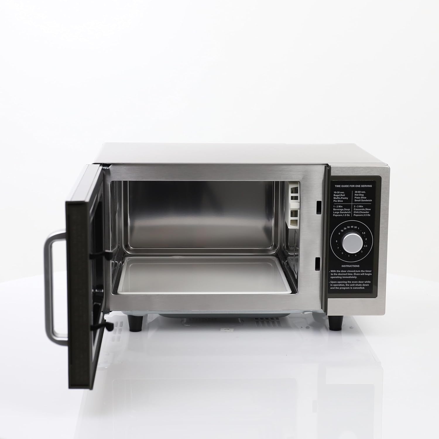 foodservice-commercial-microwave-with-dial-control-10-seconds-to-8-minutes-time-increments-countertop-120v-1000w-1-cu-ft-stainless-steel