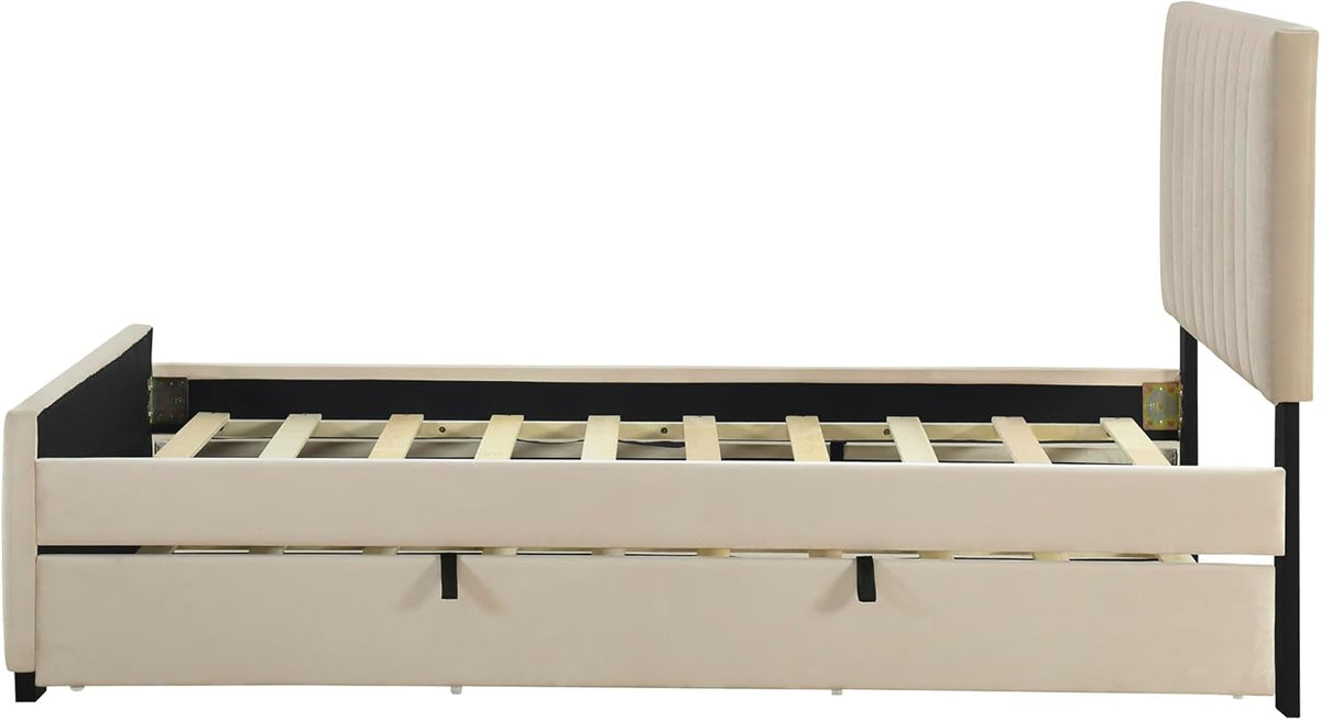 twin-size-velvet-upholstered-platform-bed-wood-bed-frame-with-twin-size-trundle-beige