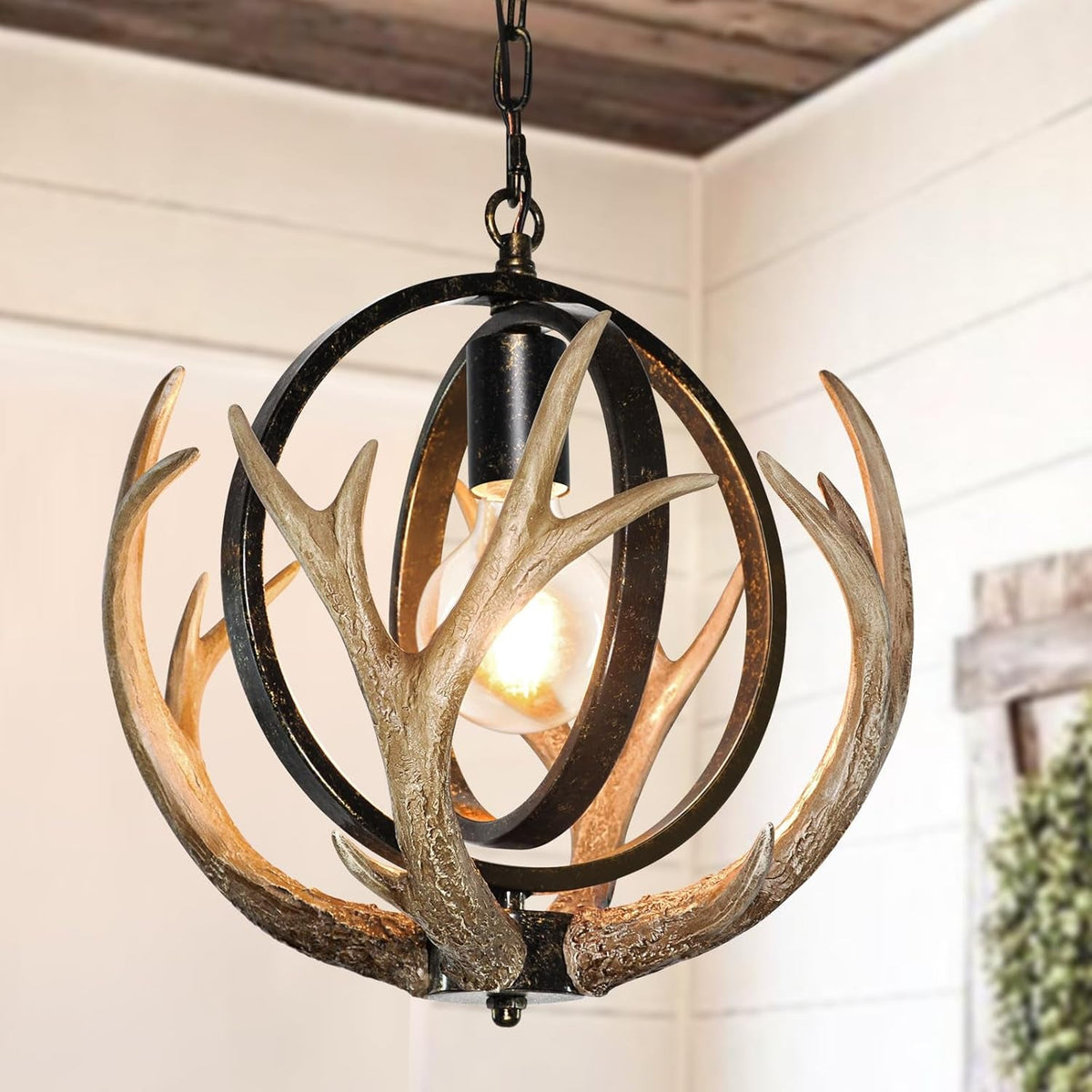 rustic-antler-chandelier-with-resin-4-antlers-for-dining-room