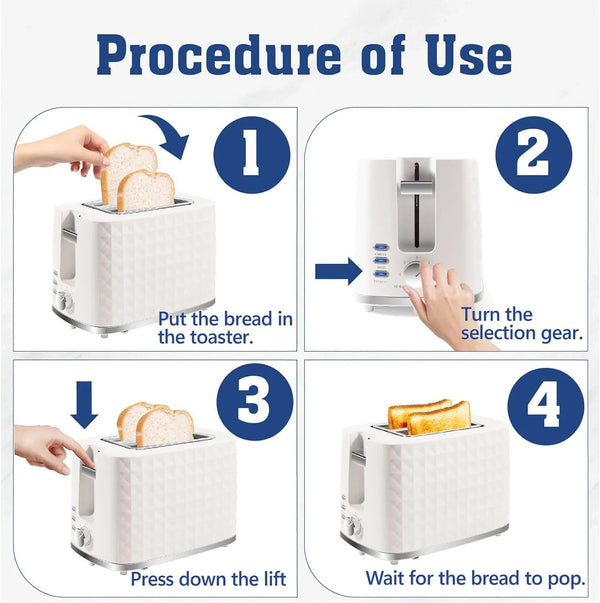 Toaster 2 Slices, Toasters Wide Slot, Bread Toaster with Cancel, Bagel, Defrost Function, Bagel Toasters with Removable Tray & 6 Temperature Settings, Beige6