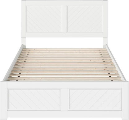 , Canyon Full Platform Bed with Matching Footboard, White10