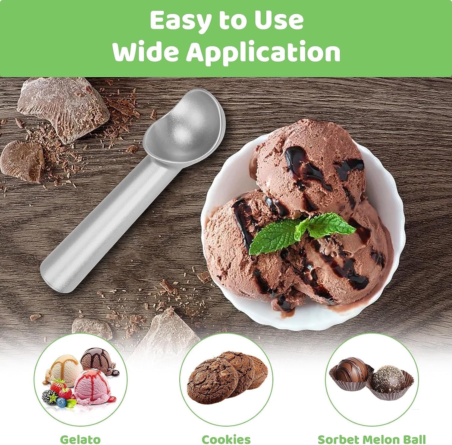 ice-cream-scoop-7-inches-nonstick-anti-freeze-one-piece-aluminum-scooper-spoon-heavy-duty-durable-design-easy-clean-for-gelato-cookie-dough-sorbet-almond-silver