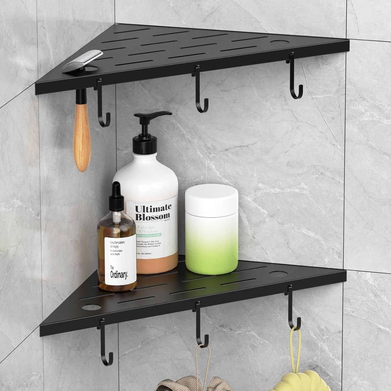 corner-shower-shelves-10-matte-black-304-stainless-steel-recessed-shelf-for-bathroom-grout-in-shelf-with-hooks-for-tiled-wall-2-pack-black