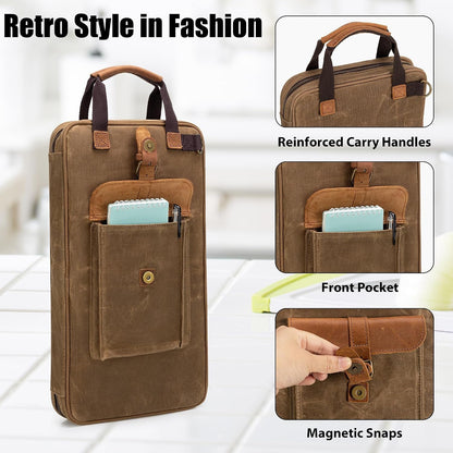 Chef Knife Bag, Waxed Canvas Chef Bag with 11 Slots & 2 Mesh Pockets4