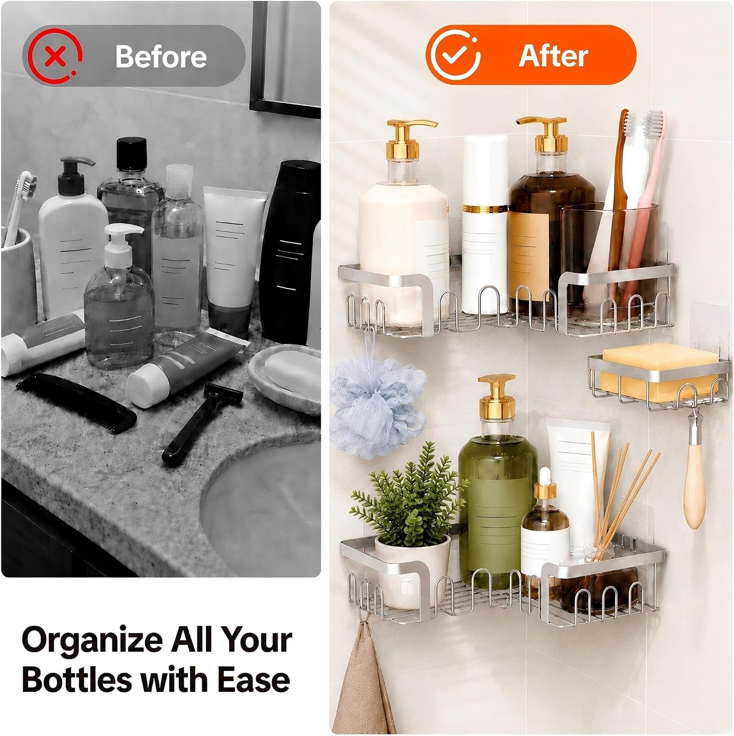 corner-shower-caddy-3-pack-wall-mounted-adhesive-shower-caddy-with-soap-holder-and-24-hooks-no-drill-rustproof-stainless-steel-shower-shelf-for-inside-shower-silver