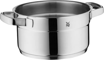 Compact Cuisine 5-Piece Induction Saucepan Set with Glass Lid, Polished Cromargan Stainless Steel, Induction Pots Set, Uncoated, Inner Scale12
