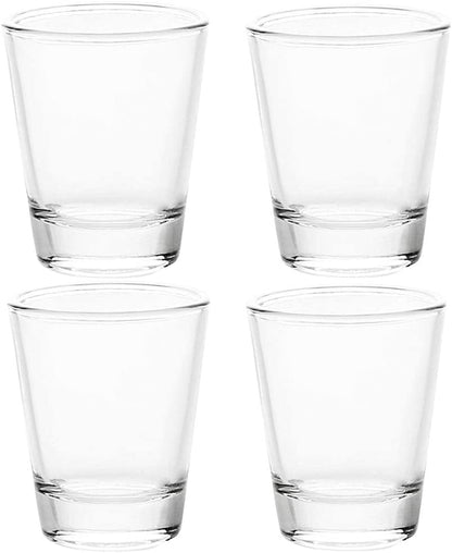 1.5 Oz Shot Glasses Sets with Heavy Base, Clear Shot Glass (4 Pack)1