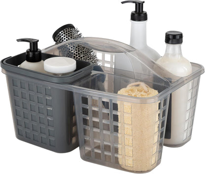 2 in 1 Portable, Bathroom Shower Caddy for Shampoo, Conditioner, Soap, and Cosmetics, in Grey Bath Tote (26118-GREY)5