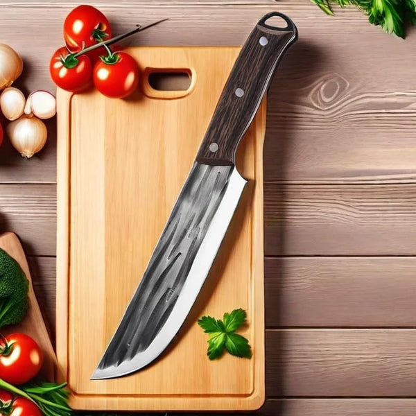 Meat Cleaver, 7.5 Inch Kitchen Meat Cleaver Forged Chef Knife Sharp Butcher Knife Slicing Boning Cooking Knife Vegetable Cutting Fruit Paring Tools3