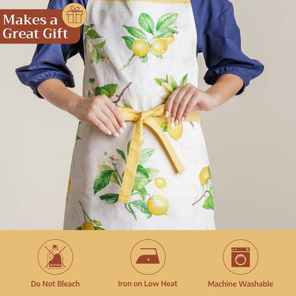 Aprons for Women with Pocket 100% Cotton (27.50"X31.50")5