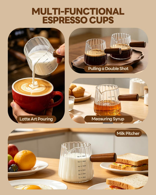 6 OZ Espresso Cups, Coffee Bar Accessories, Espresso Shot Cups, 2 PCS7