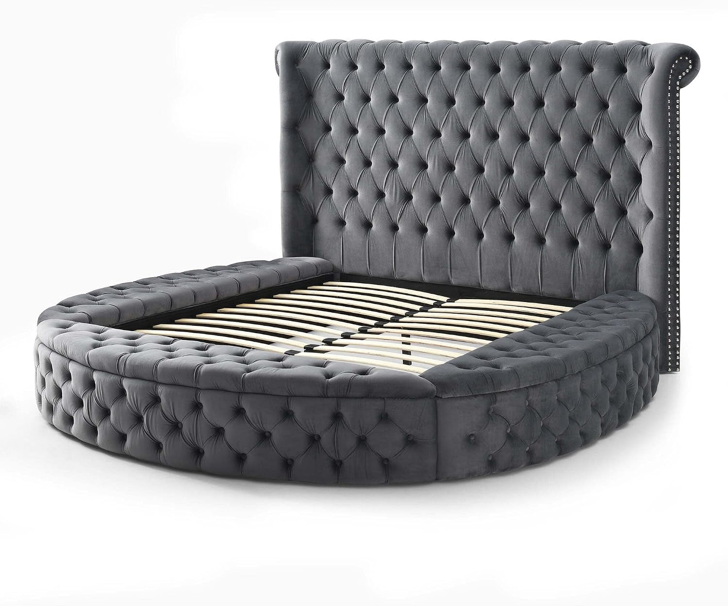 elizabeth-107-x-101-velvet-round-storage-king-bed-in-gray