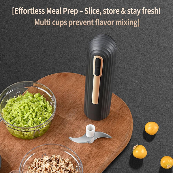 Electric Mini Food Processor, 4-Cup Portable USB Small Food Processor, Garlic Mincer, for Dicing, Mincing, and Puree, Black5