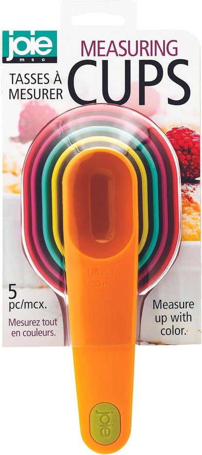 Measuring Cups Set, Plastic, Assorted Colors, Baking, Cooking, Measure, Cakes, Cookies, Pies, 5 Pc1