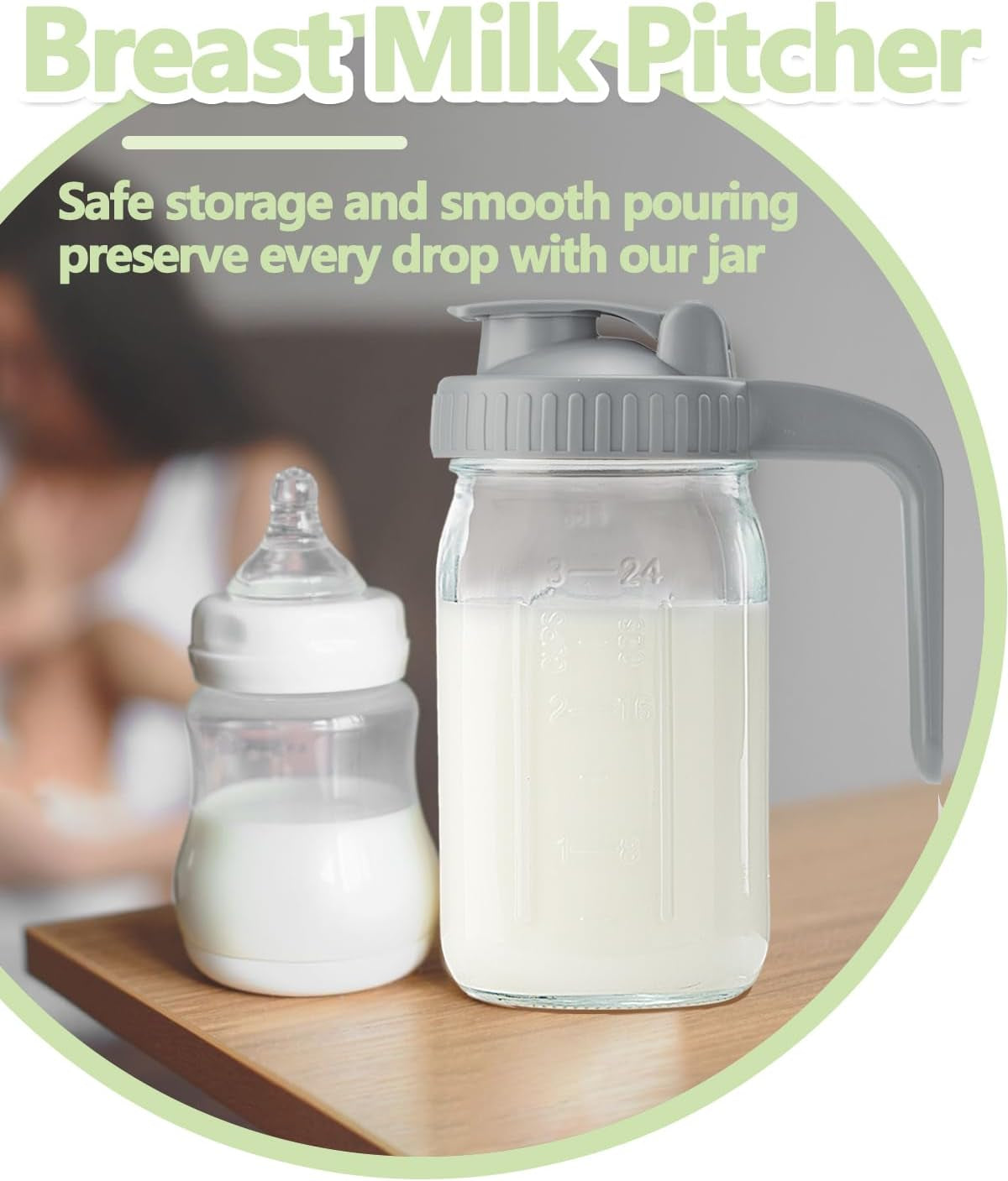 32oz-glass-pitcher-with-lid-v-shaped-pour-spout-1-quart-breastmilk-pitcher-double-leak-proof-creamer-container-for-sun-tea-juice-cold-brew-coffee-breastmilk-storage-container