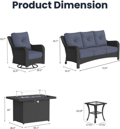 5 Pieces Outdoor Patio Furniture Sets7