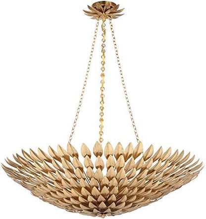 Broche 8 Light Antique Gold Chandelier10