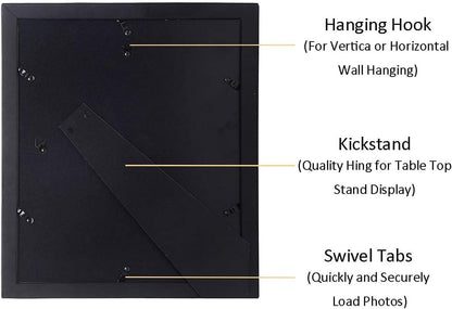 4X6 5-Opening Collage Picture Frame Black Wood5