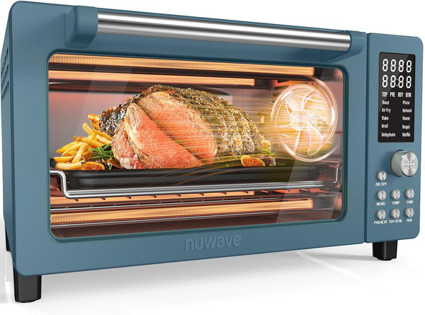 Bravo Pro Smart Air Fryer Toaster Oven Countertop Combo | 10-In-1 Cooking Functions, 1800W, 50-450°F, 21-Qt, Pfas-Free, Upgraded Super Convection, Cozy Blue1