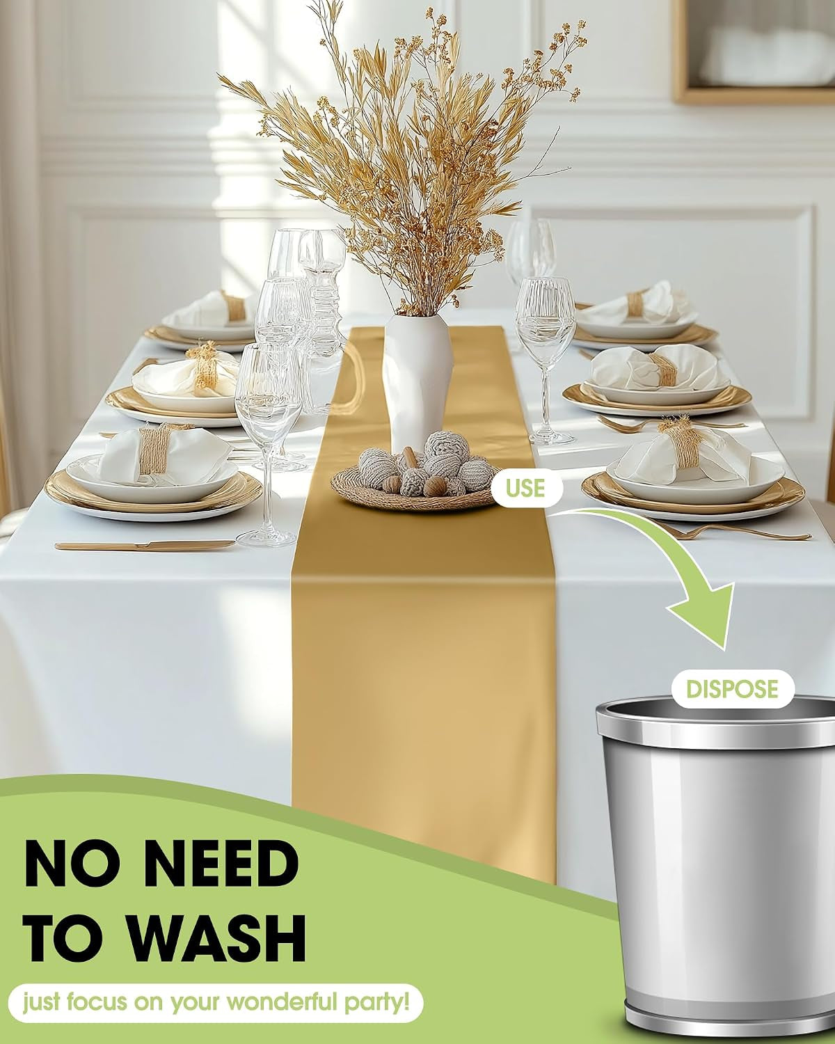 gold-plastic-table-runners-10-pack-14-x-108-water-resistant-disposable-centerpiece-decorations-for-table-cloth-wedding-birthday-holiday-baby-shower-party-home-decor