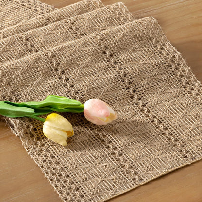 Boho Table Runner Fall Farmhouse Burlap Dining Dresser Scarf Home Decor3