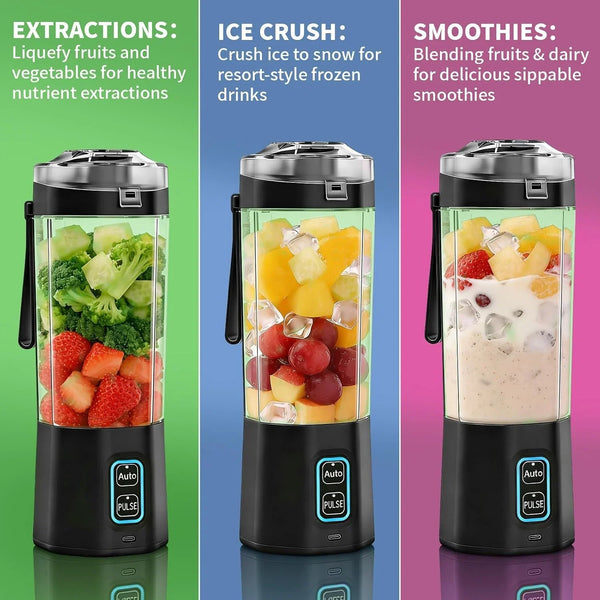 Portable Blender for Smoothies, 24 Oz Cordless Personal Juicer Protein Shaker with Leakproof Lid, BPA Free, Rechargeable, Mini Licuadora Portatil for Kitchen Outdoor Traveling Camping Gym Fitness3