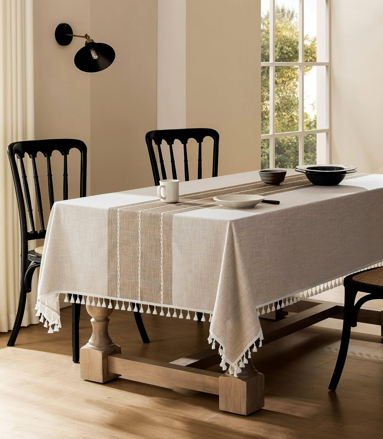contrast-linen-rectangle-table-cloth-52x70-inch-brown
