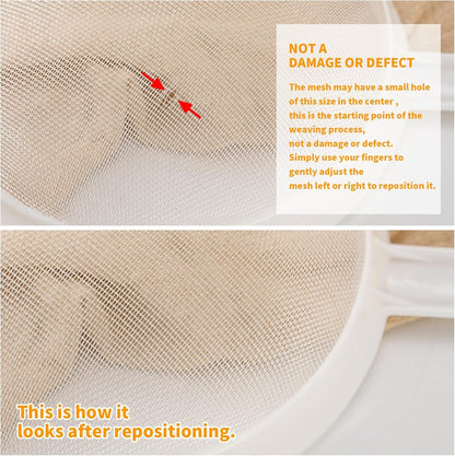 Kefir Strainer Set, 2-Size Plastic Non-Metal Sieve with Fine Mesh | 6.3" & 3.9" Diameter Double-Size for Kefir Grains, Milk Kefir, Water Kefir & Kombucha - Durable, Food Grade & Easy Clean3