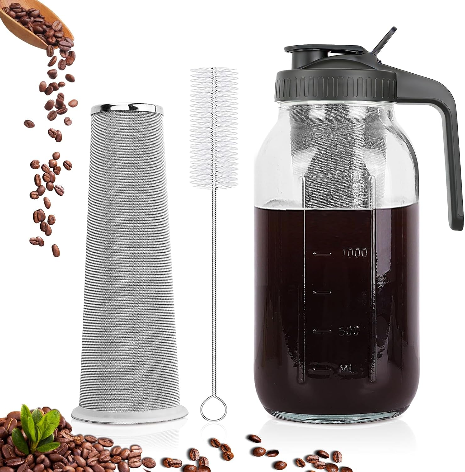 cold-brew-coffee-maker-64-oz-mason-jar-pitcher-with-stainless-steel-filter-pour-spout-handle-lid-airtight-leak-proof-for-iced-coffee-tea-lemonade