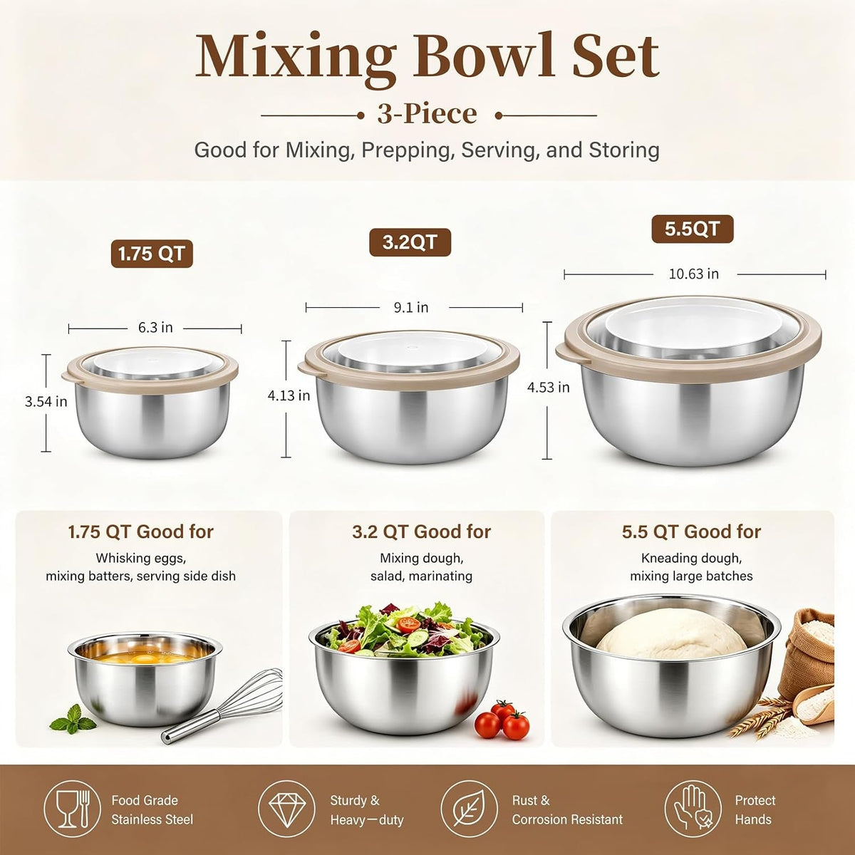 mixing-bowls-with-lids-set-of-3-khaki-stainless-steel-salad-bowl