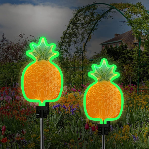 2Pack 42Inch Solar Pineapple Neon Lights2