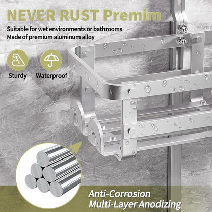 Aluminum Shower Caddy Hanging,Shower Caddy, Never Rust Shower Organizer2