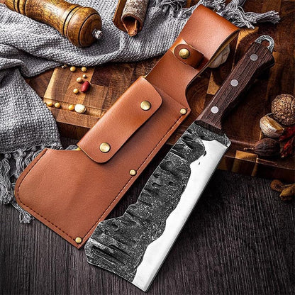 Meat Cleaver, Heavy Cleaver Chopping Cleaver Firewood Knife 5Mm Manganese Steel Cutting Forest Knives Butcher Tool Accessory(Only Knife)7