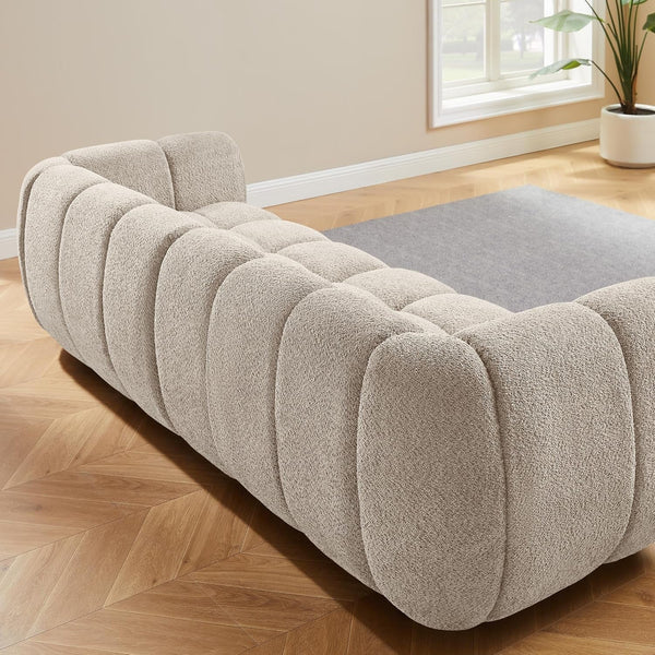88" Oversized Boucle Sofa, Upholstered Tufted Cloud Couch, Camel7