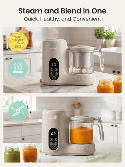 Baby Food Maker with Stainless Steel Steam Basket,Steamer & Blender | Baby Food Processor, Healthy Homemade Baby Food Purees, Starting Solids & BLW, Baby Feeding Essentials, 6+ Months2